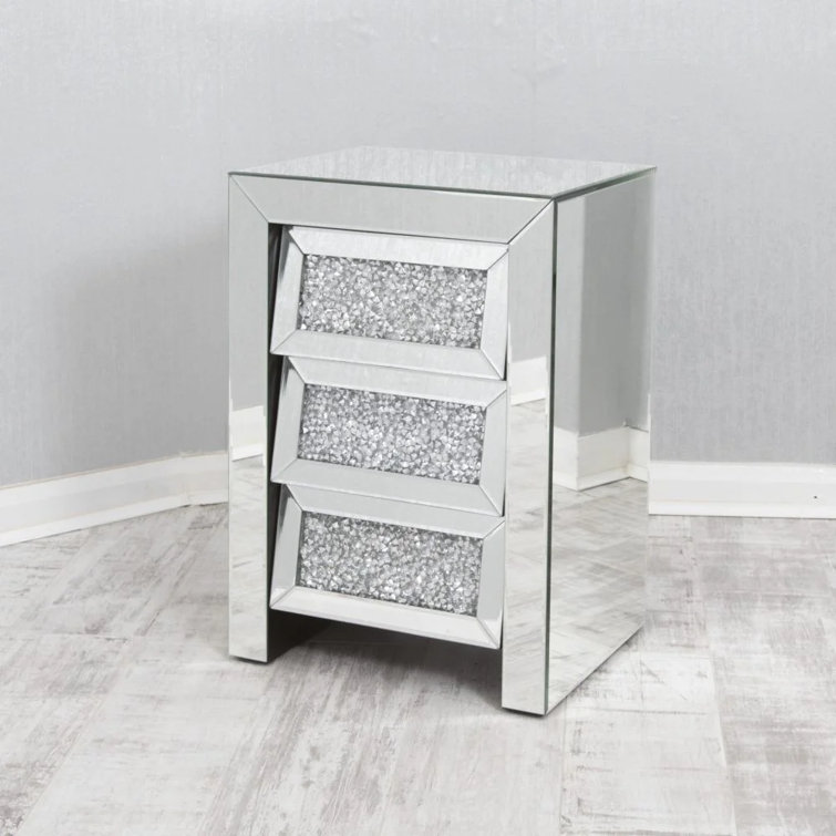 Canora Grey Mthimunye Mirrored Bedside Table Wayfair.co.uk